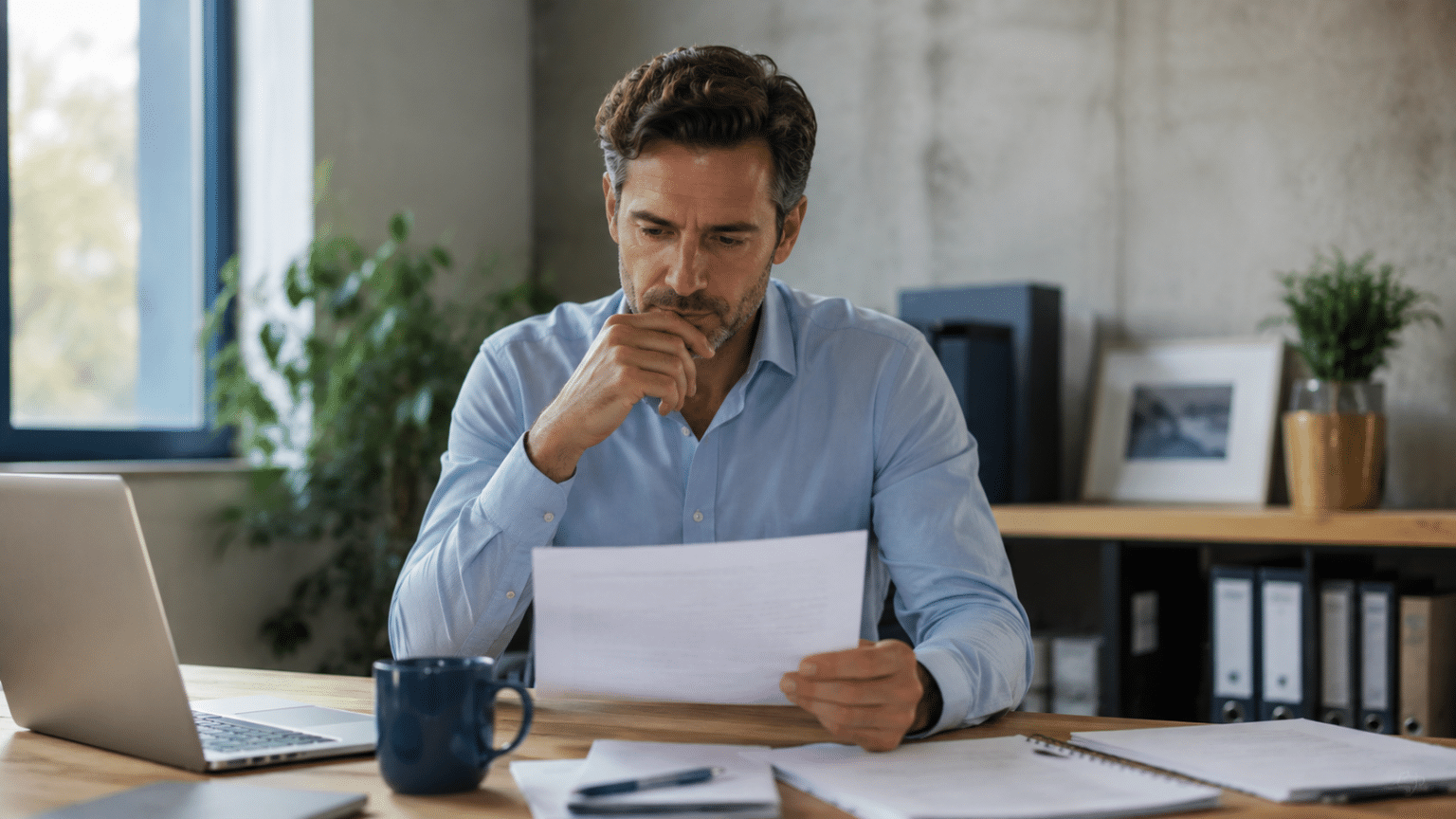 Dirigeant de PME s'interrogeant sur son offre commerciale qui ne déclenche plus l'achat