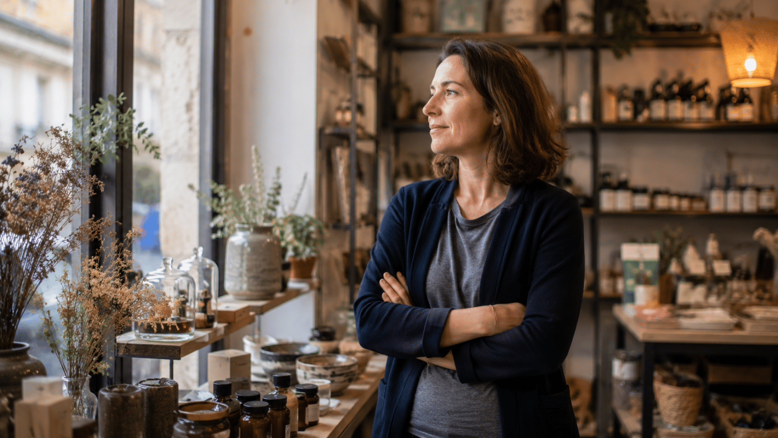 Dirigeante de PME observant les signes que son offre commerciale a vieilli